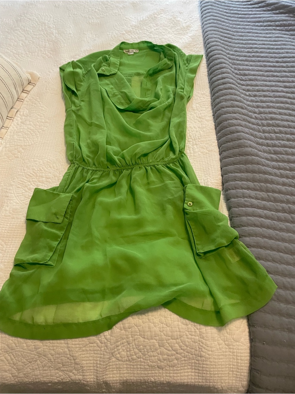 Double Zero Bright Green Sheer Swim Coverup